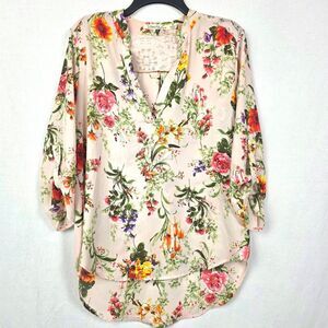 Liberty Love Floral Lace Blouse M Boho